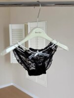 YEMOMO Conjunto de lencería push-up de encaje francés para mujer, sujetador sexy con escote pronunciado, realza el busto pequeño para un look más voluminoso, uso diario cómodo, tallas S-XL - Imagen 6