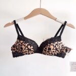 Conjunto de lencería sexy con estampado de leopardo para mujer, sujetador de encaje push-up sin aros, ropa interior diaria atractiva y cómoda que realza la figura. - Imagen 5