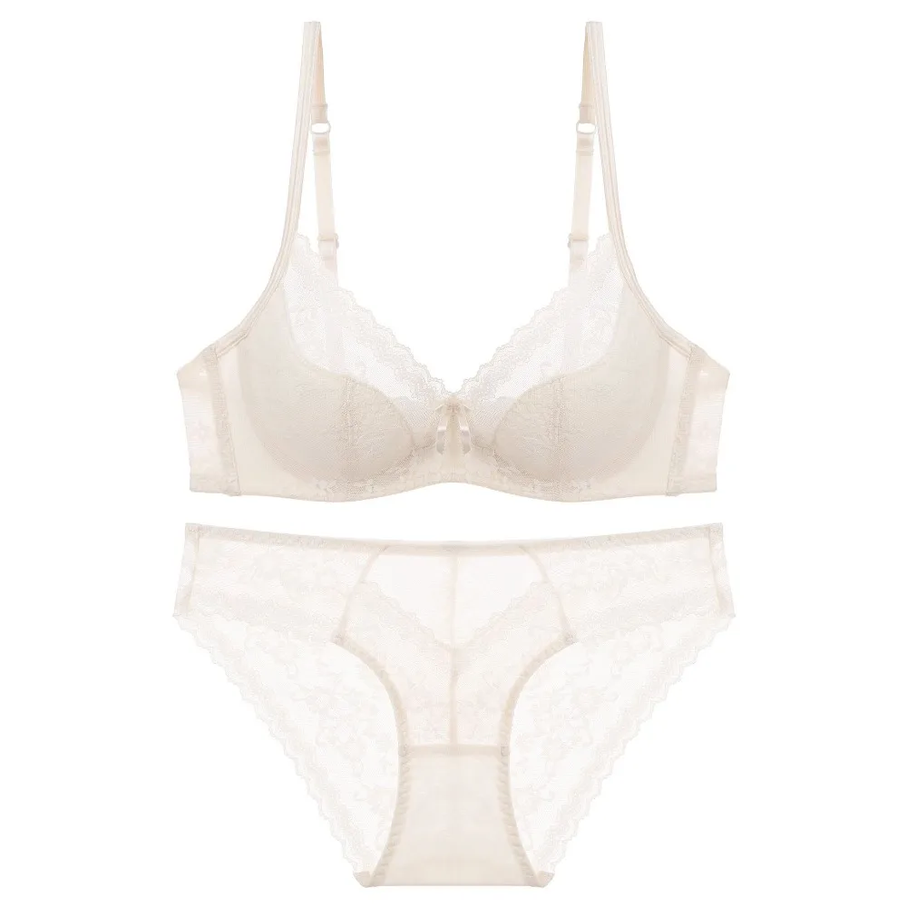Conjunto de lencería Sexy de encaje bordado para mujer, sujetador de realce de copa fina francesa, ropa interior cómoda y transpirable, conjunto de bragas y sujetador para mujer Conjunto de lencería Sexy de encaje bordado para mujer, sujetador de realce de copa fina francesa, ropa interior cómoda y transpirable, conjunto de bragas y sujetador para mujer